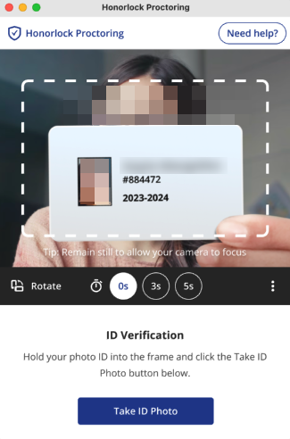 Take ID photo
