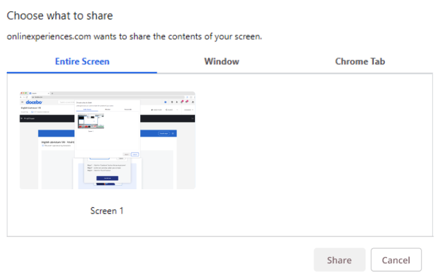 Choose what to share