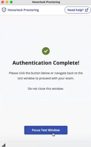 Authentication complete