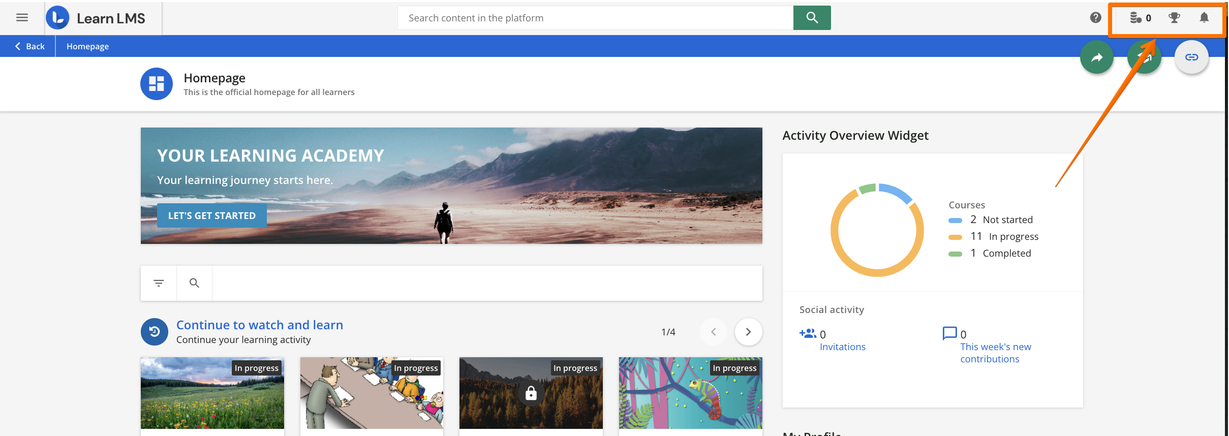 Action icons