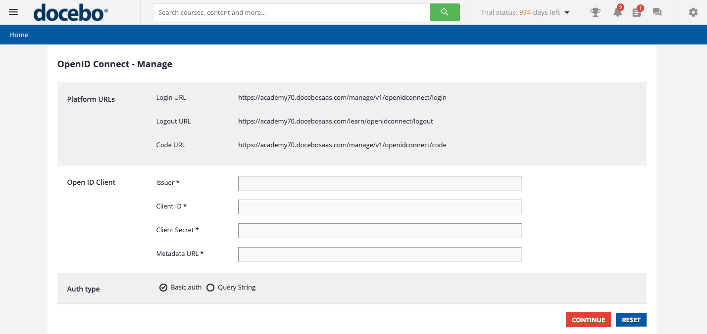 Configuring OpenID Connect