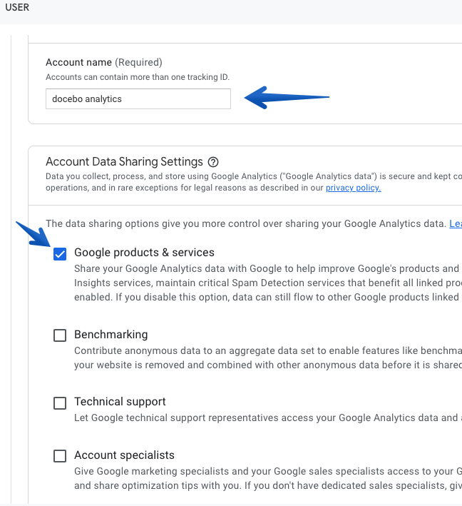 Google Analytics Create New Property