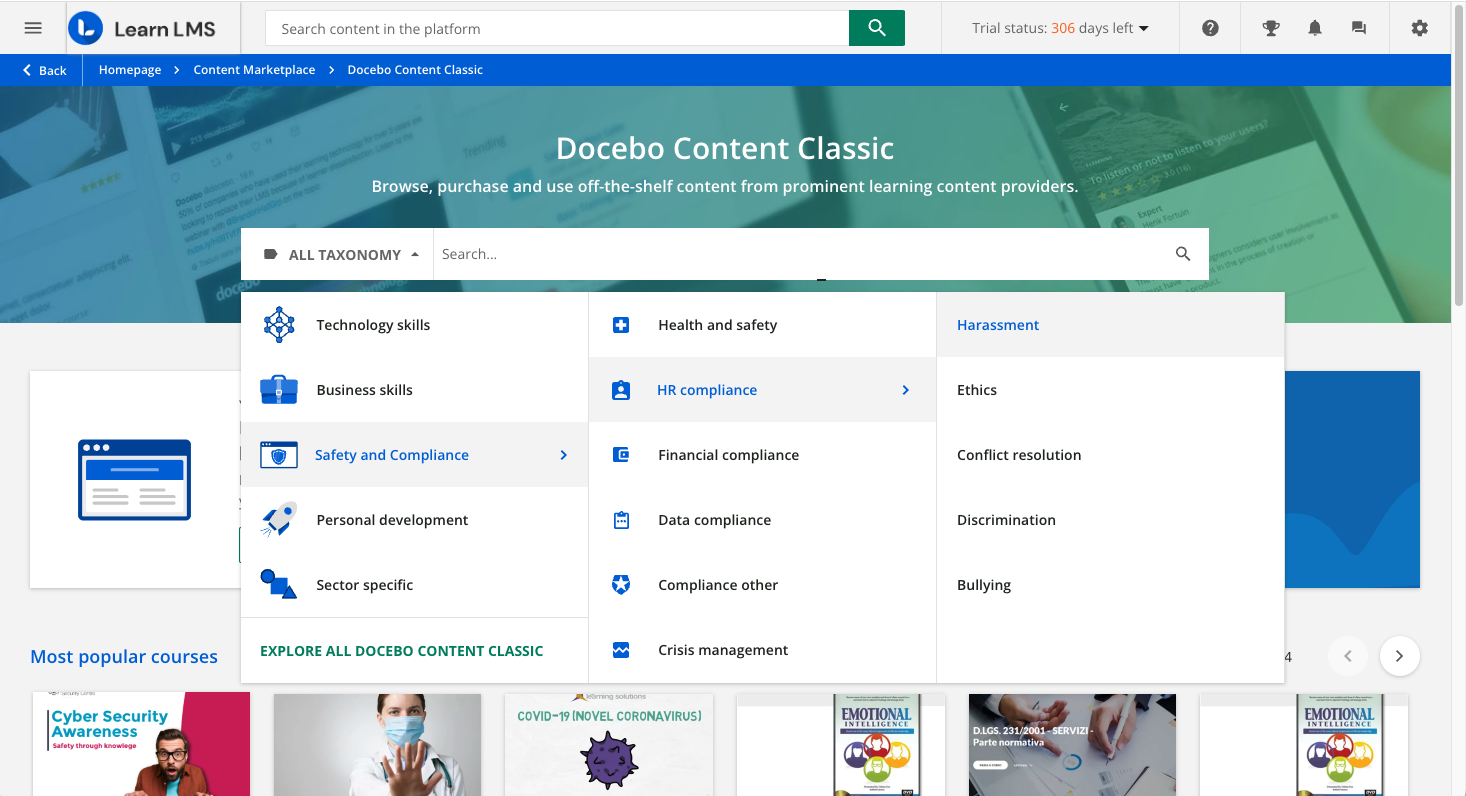 Exploring Content in the library