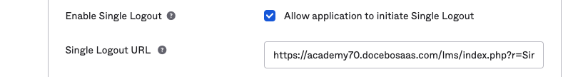 The Single Logout URL