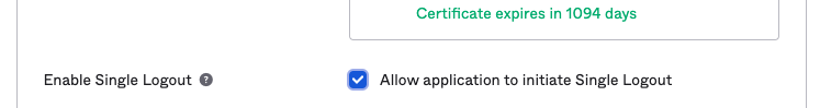 Allow application to initiate single logout