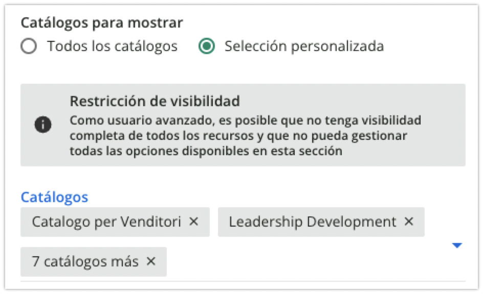 Catálogos para mostrar