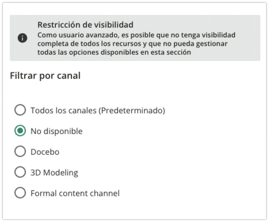 Filtrar por canal en el widget Preguntas y respuestas
