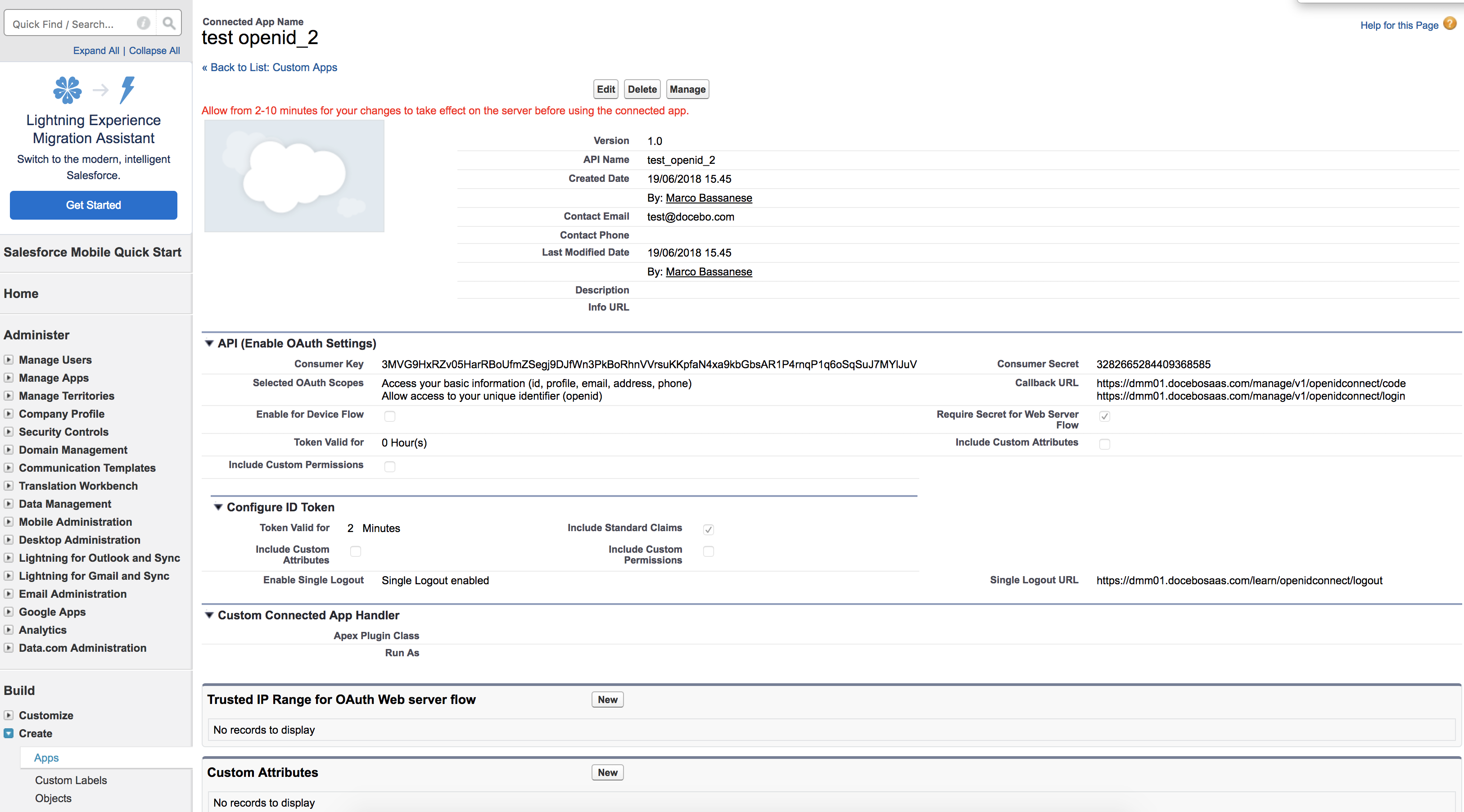Configuring Open ID Connect