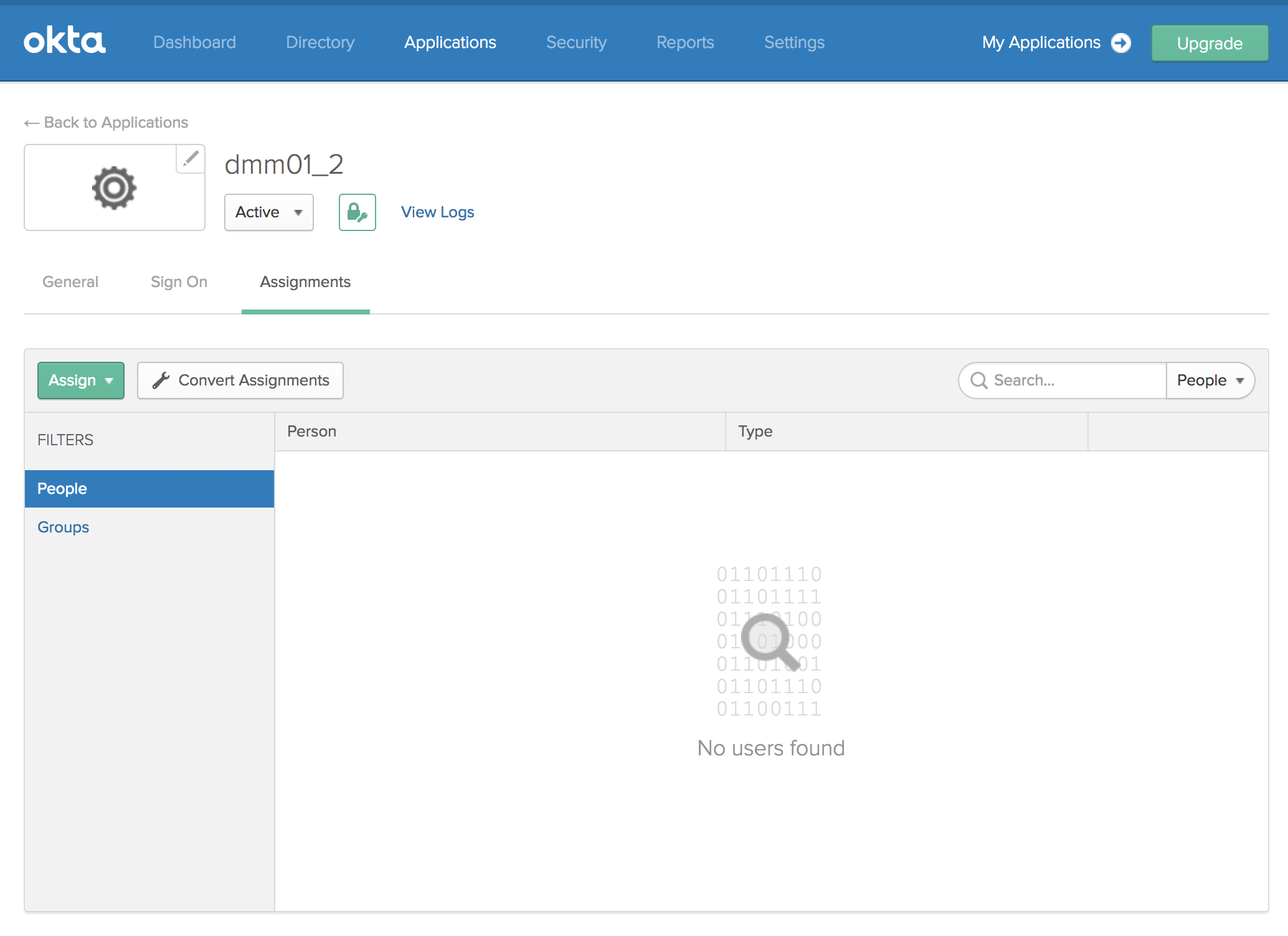User Selection in OKTA