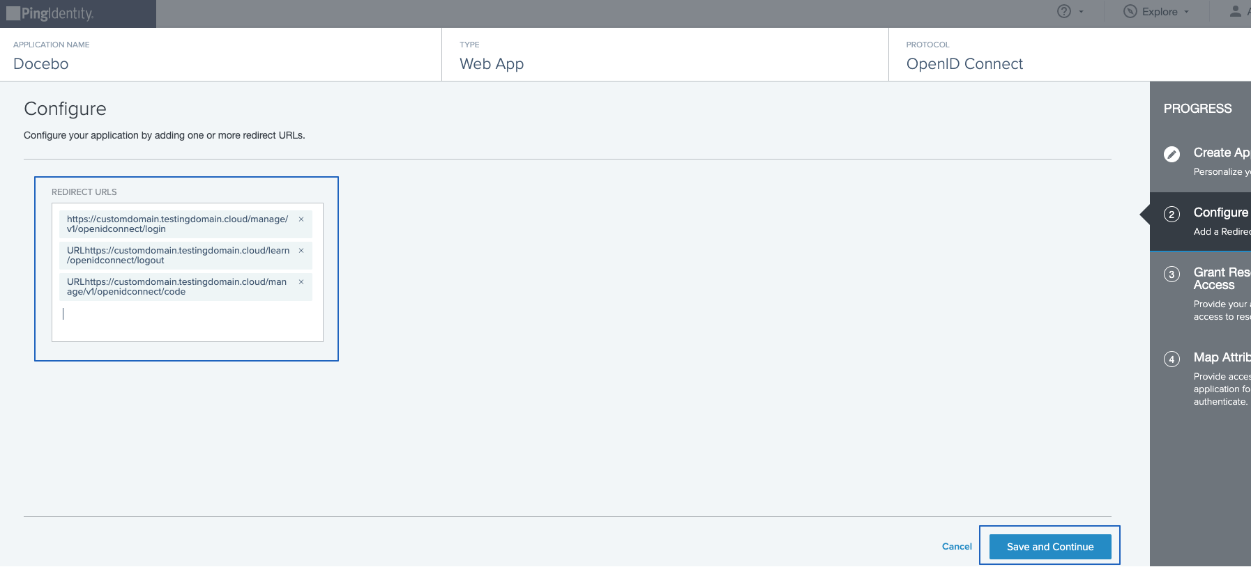 Docebo URLs Pasted