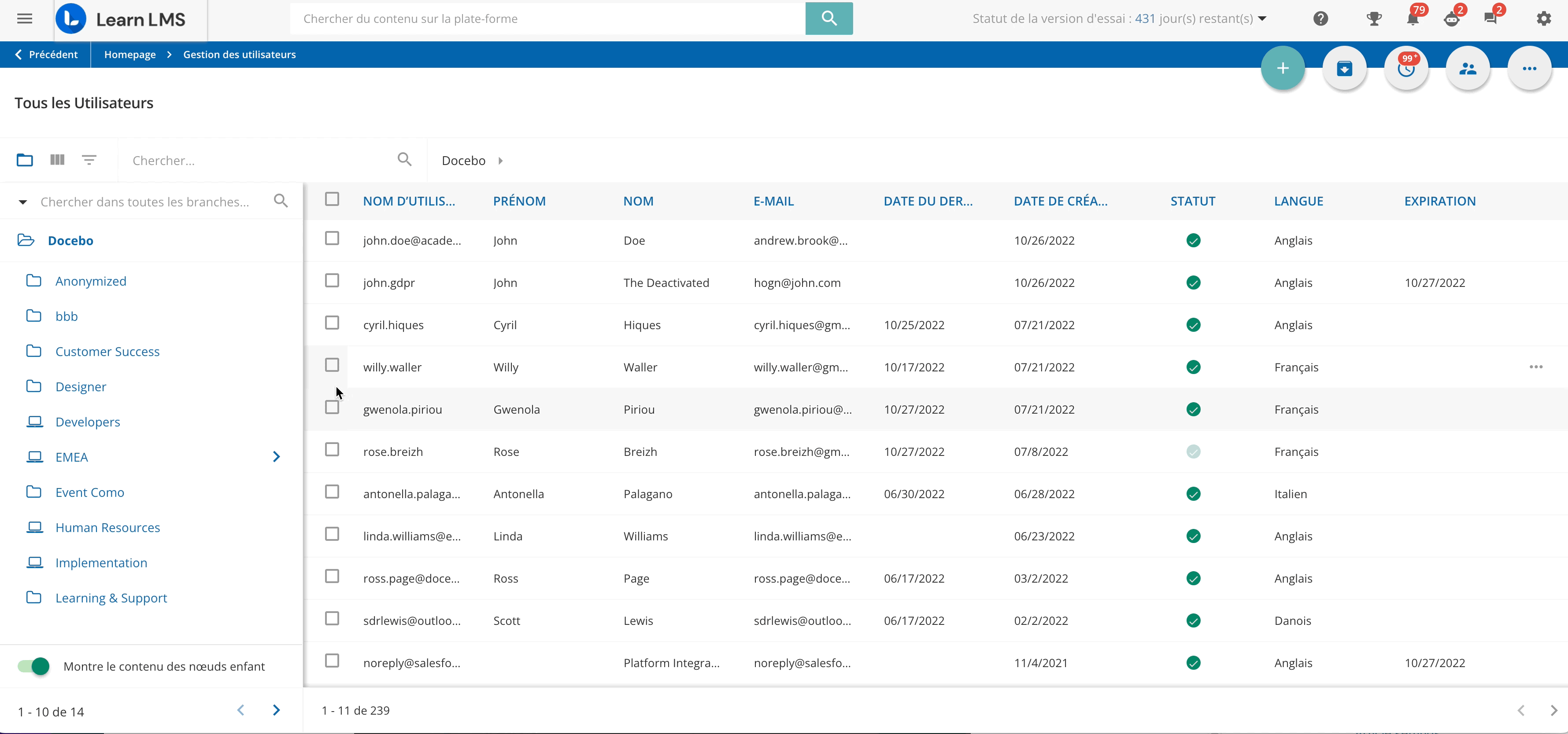  Envoyer une notification aux nouveaux utilisateurs