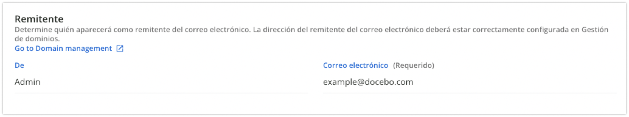 Remitente de las notificaciones por correo electrónico