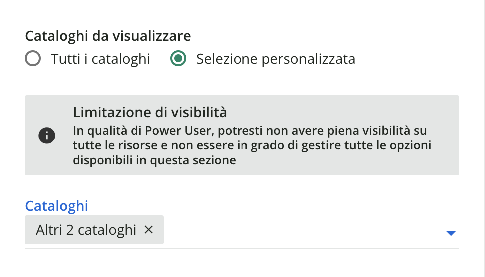 Visibilità sui cataloghi.