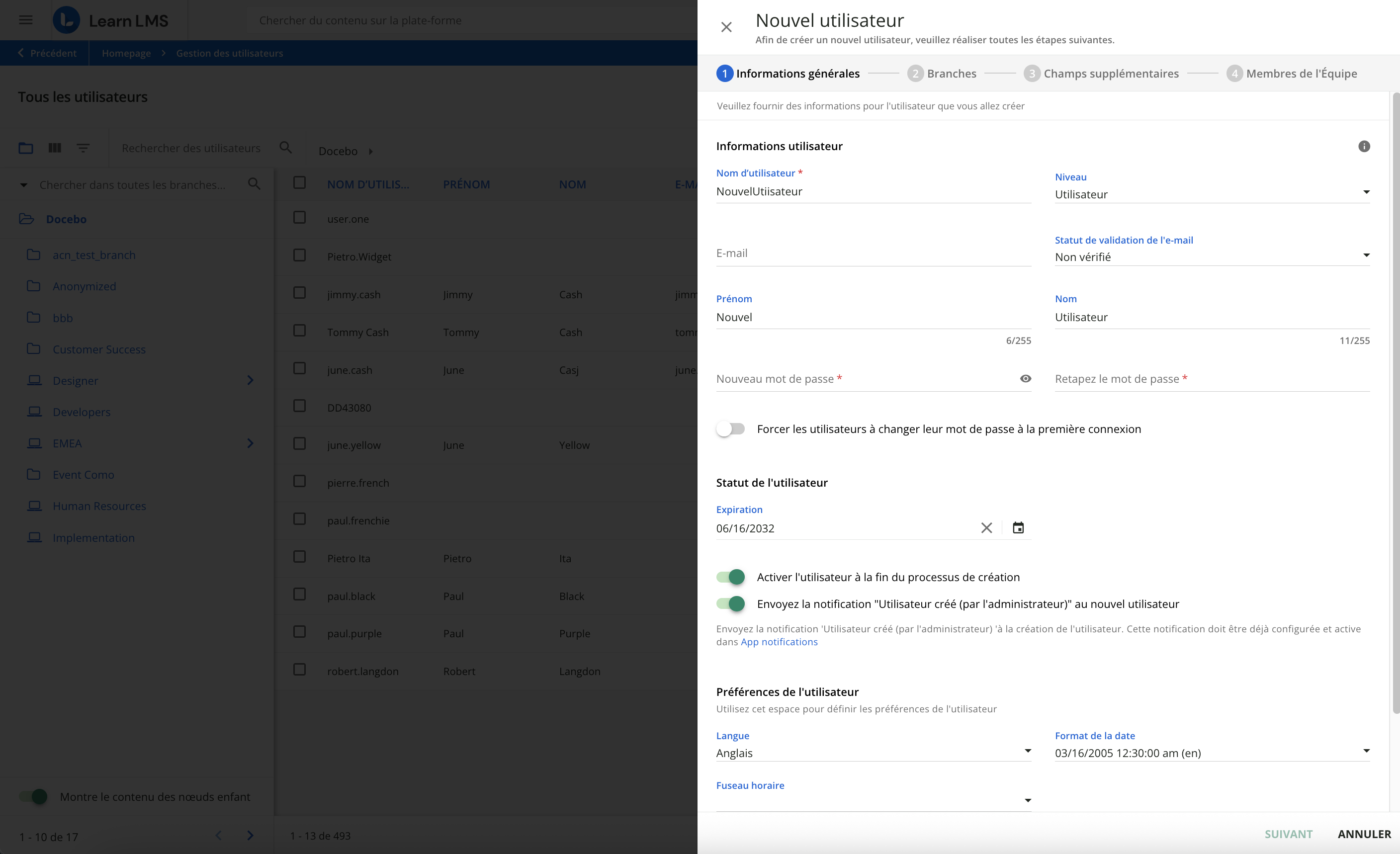  Ajouter un nouvel utilisateur.