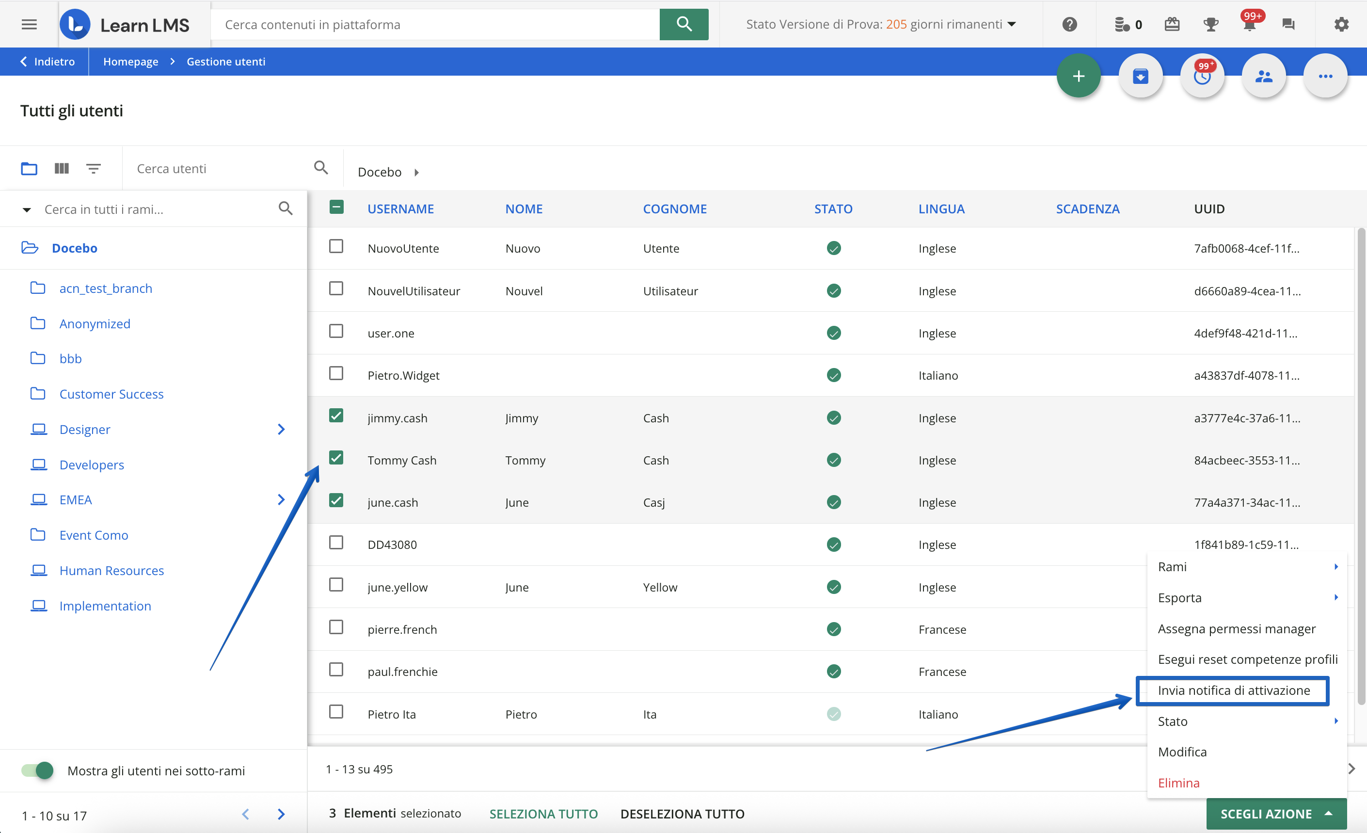 Come inviare notifiche ai nuovi utenti.