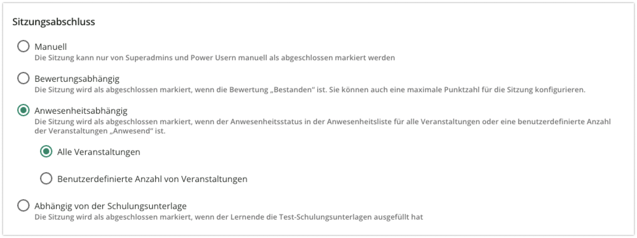 Sitzungsabschluss