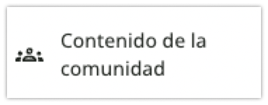 Contenido de la comunidad