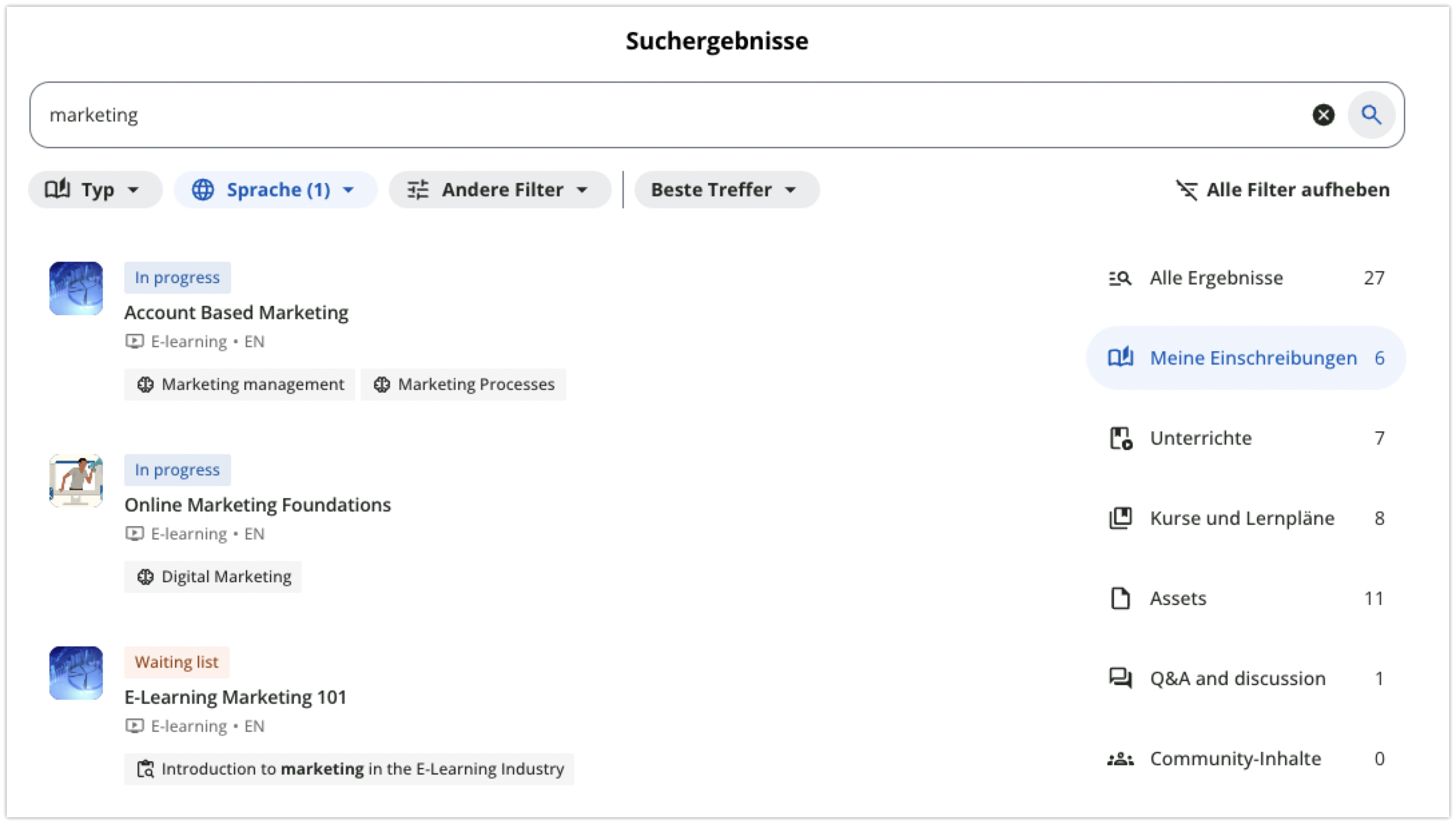 Anwendung von Filtern