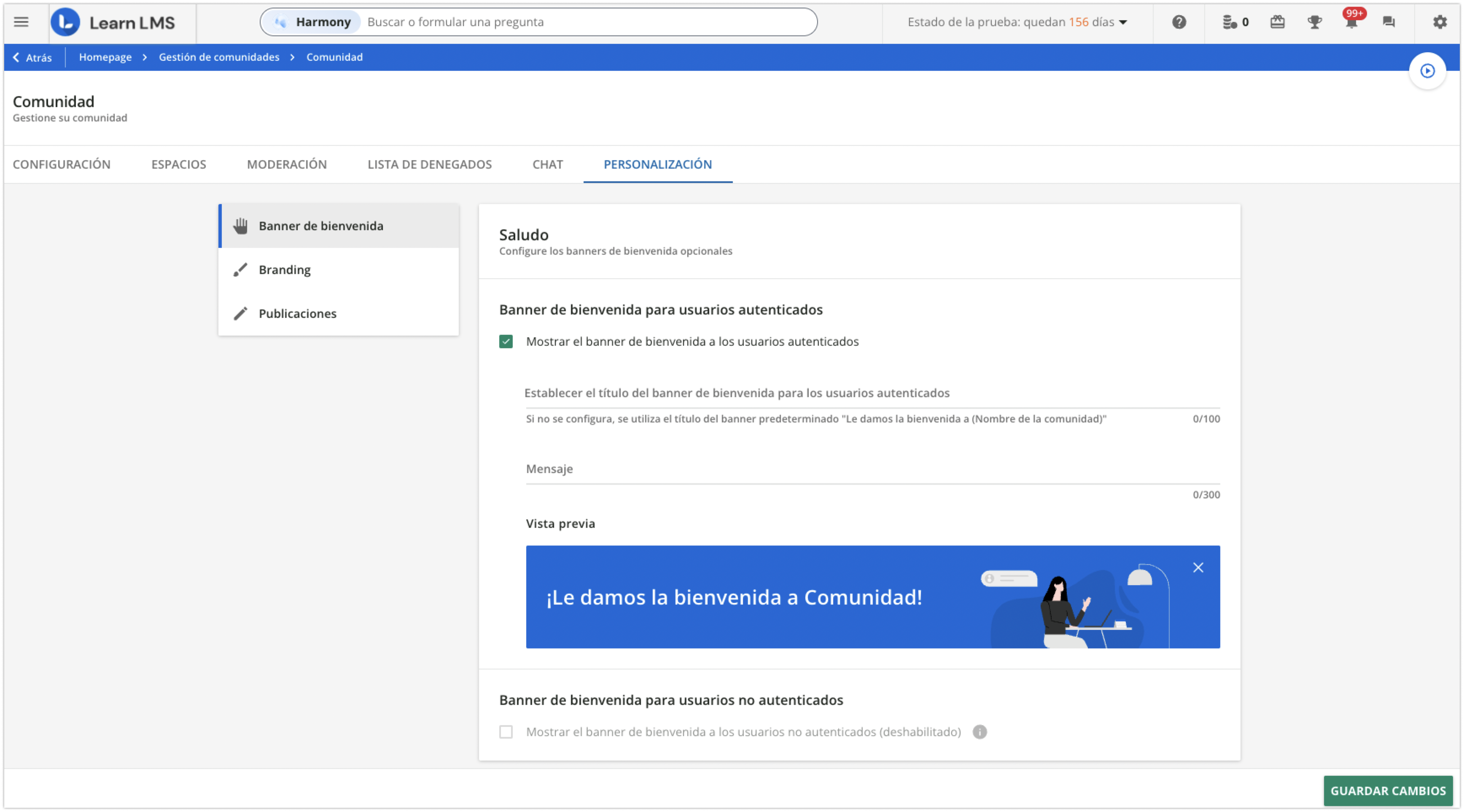 Pestaña Personalización