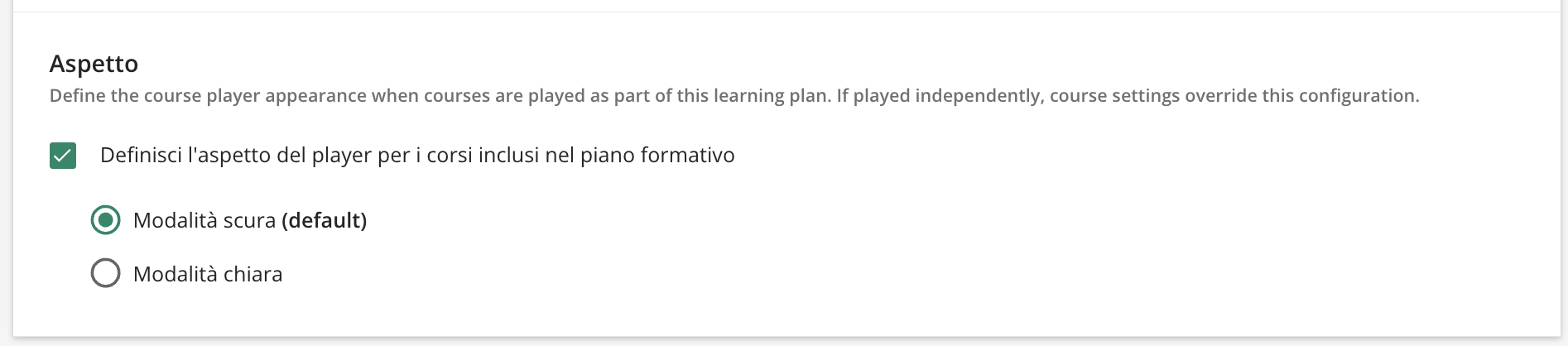 Gestione aspetto piani formativi