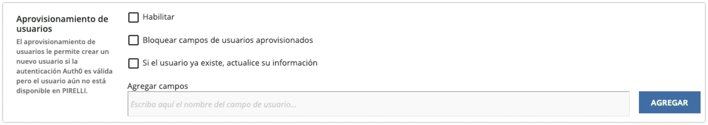 Aprovisionamiento de usuarios