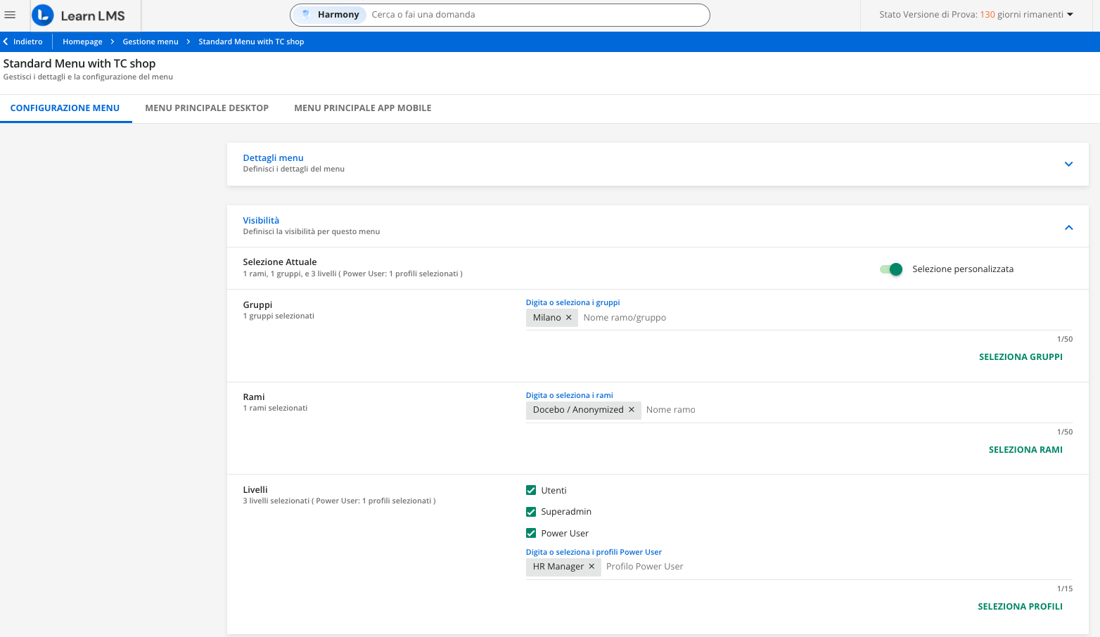 Determinare il menu di navigazione di uno specifico utente.png