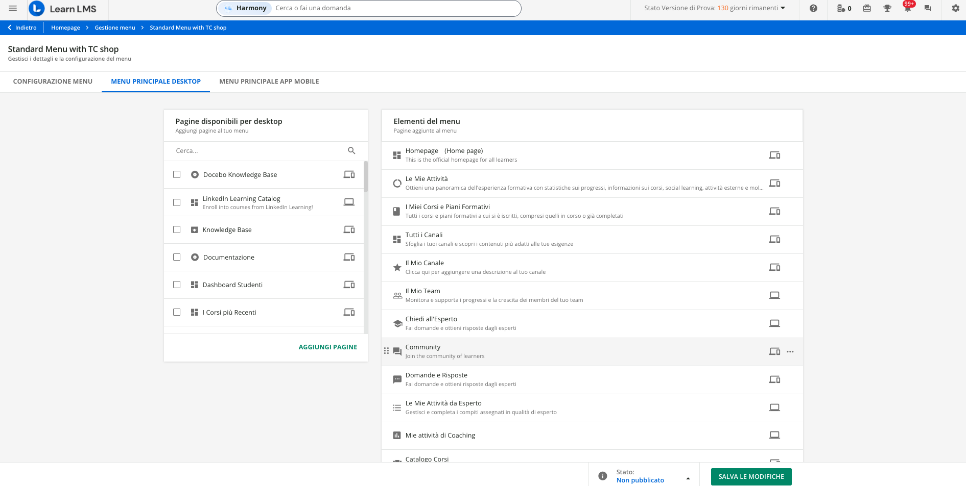 Controllare quali pagine appaiono in un menu specifico (su desktop e mobile).png