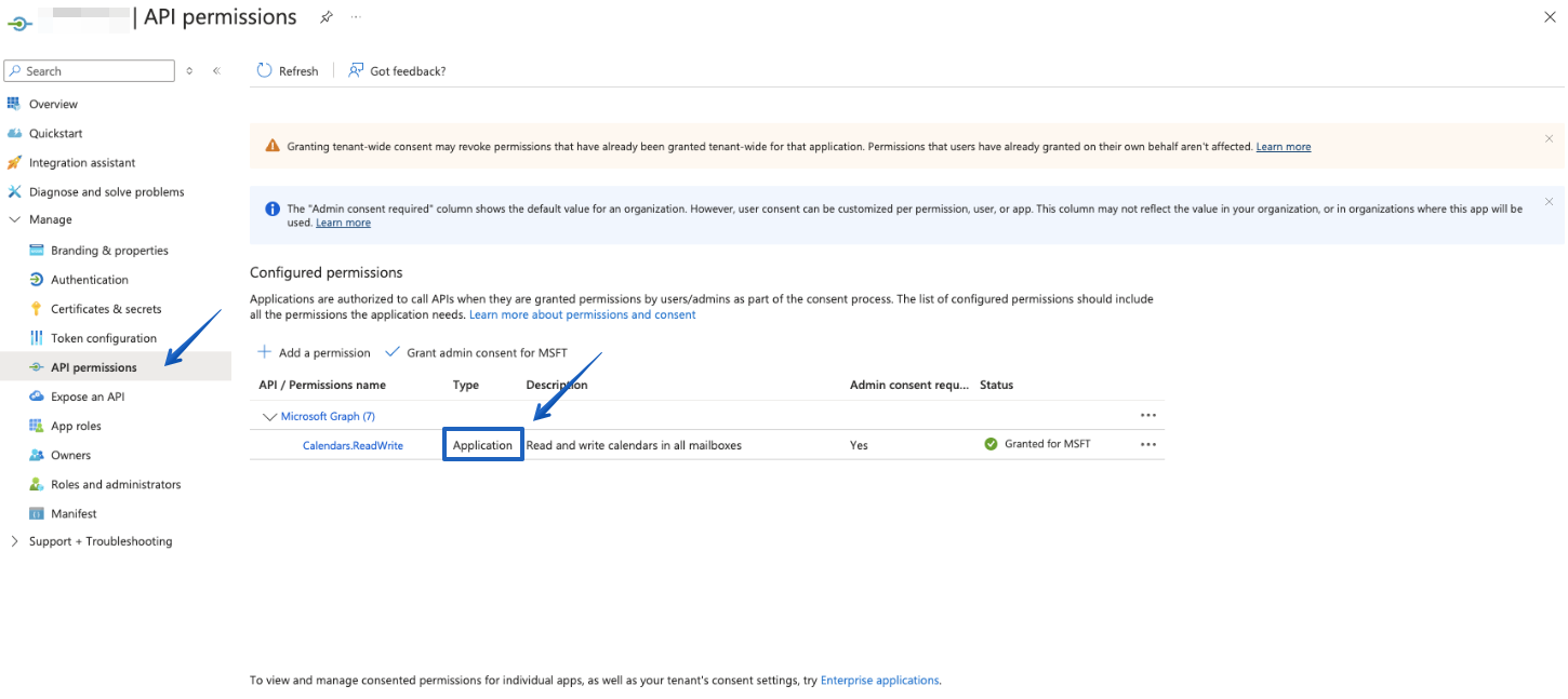 Configuración de los permisos de alcance en Azure