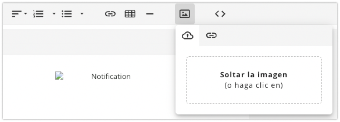 Opción de agregar imágenes