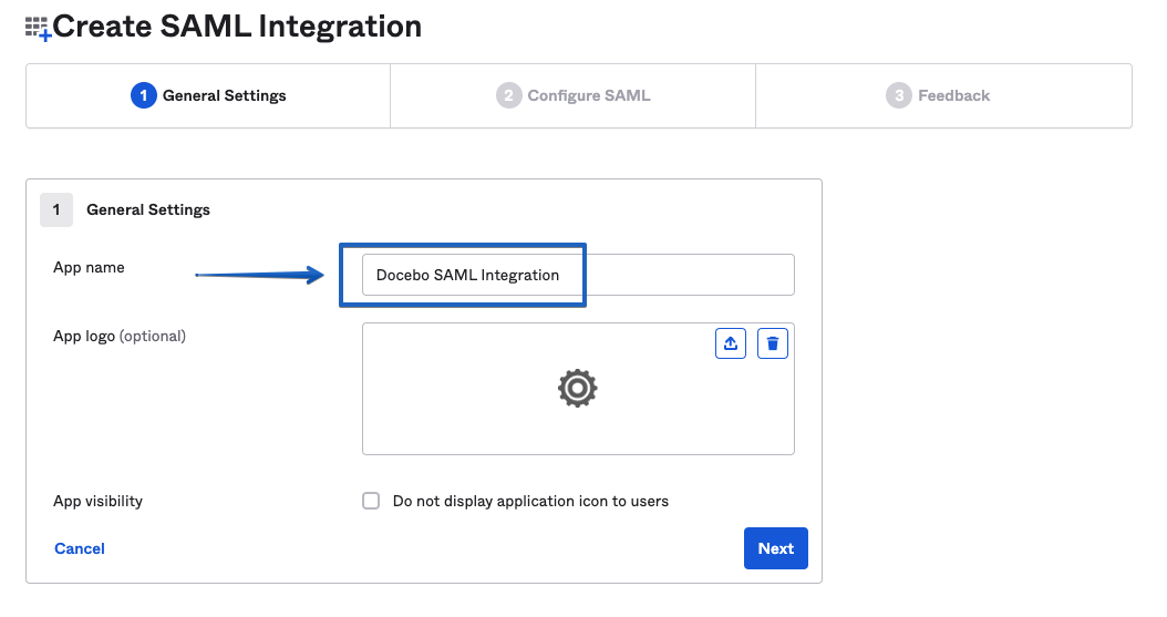 Naming the application