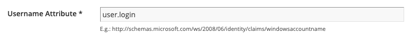 The username attribute in Docebo