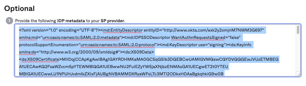 The Okta Metadata