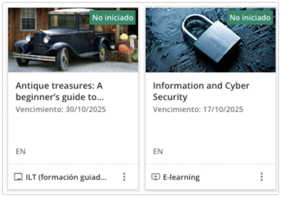 Cursos con fin de la validez en el futuro