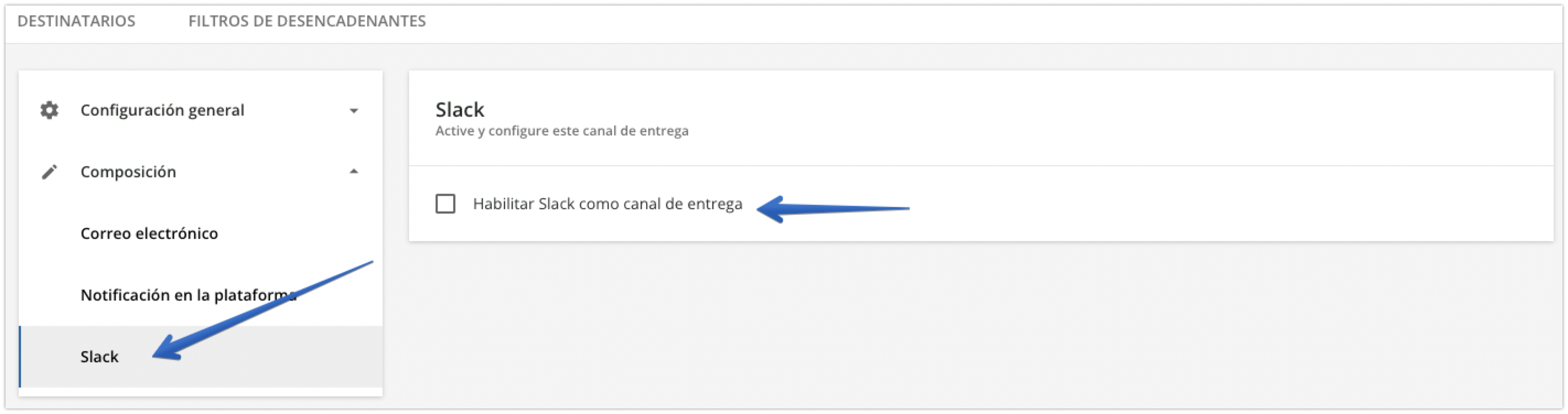 Slack como canal de entrega