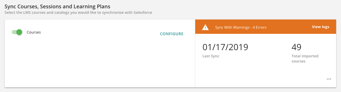 Courses Synchronization Recap