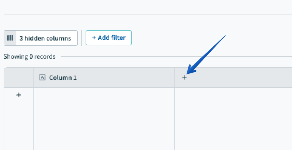 Additional columns for the data table