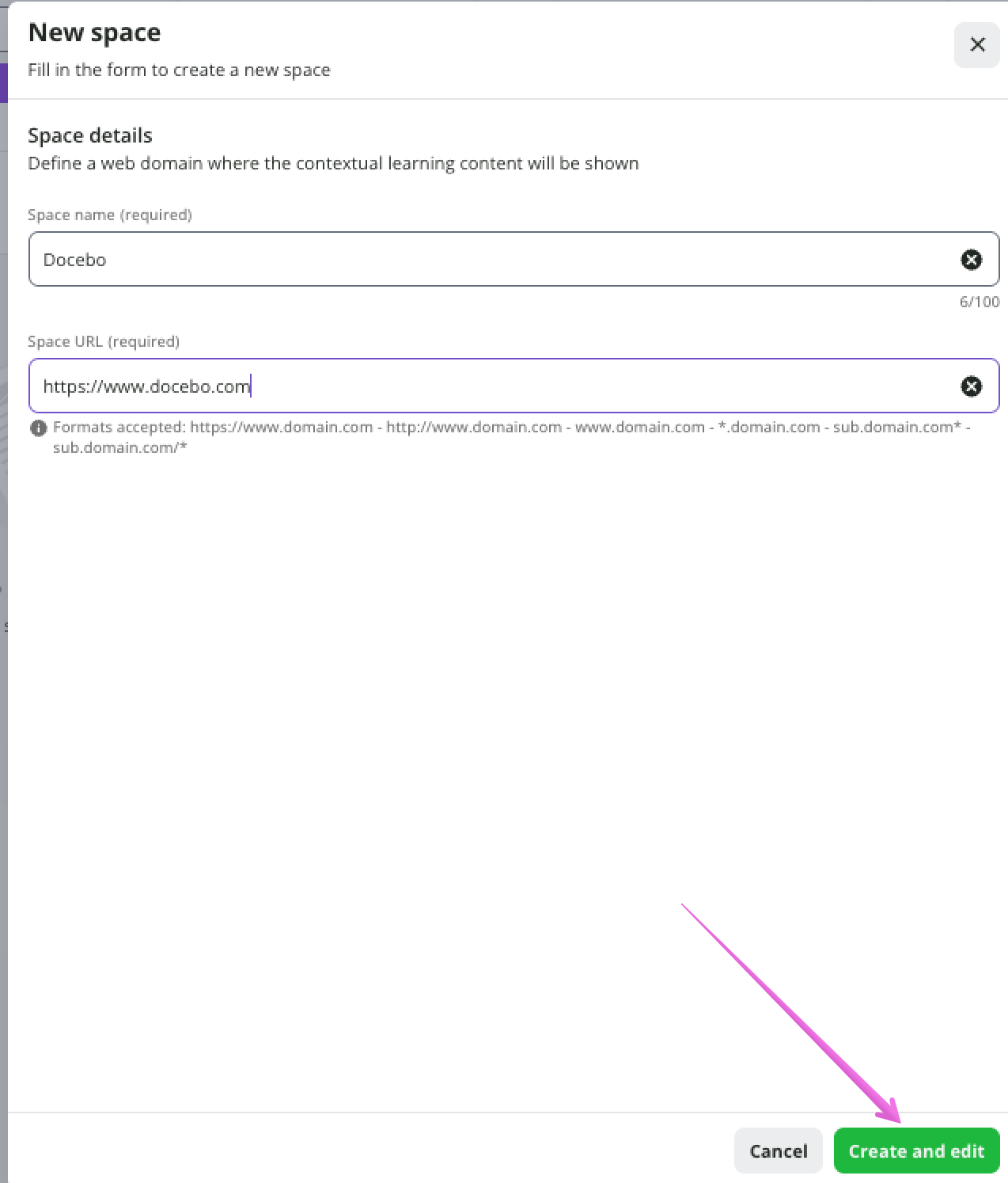 Creating a new space