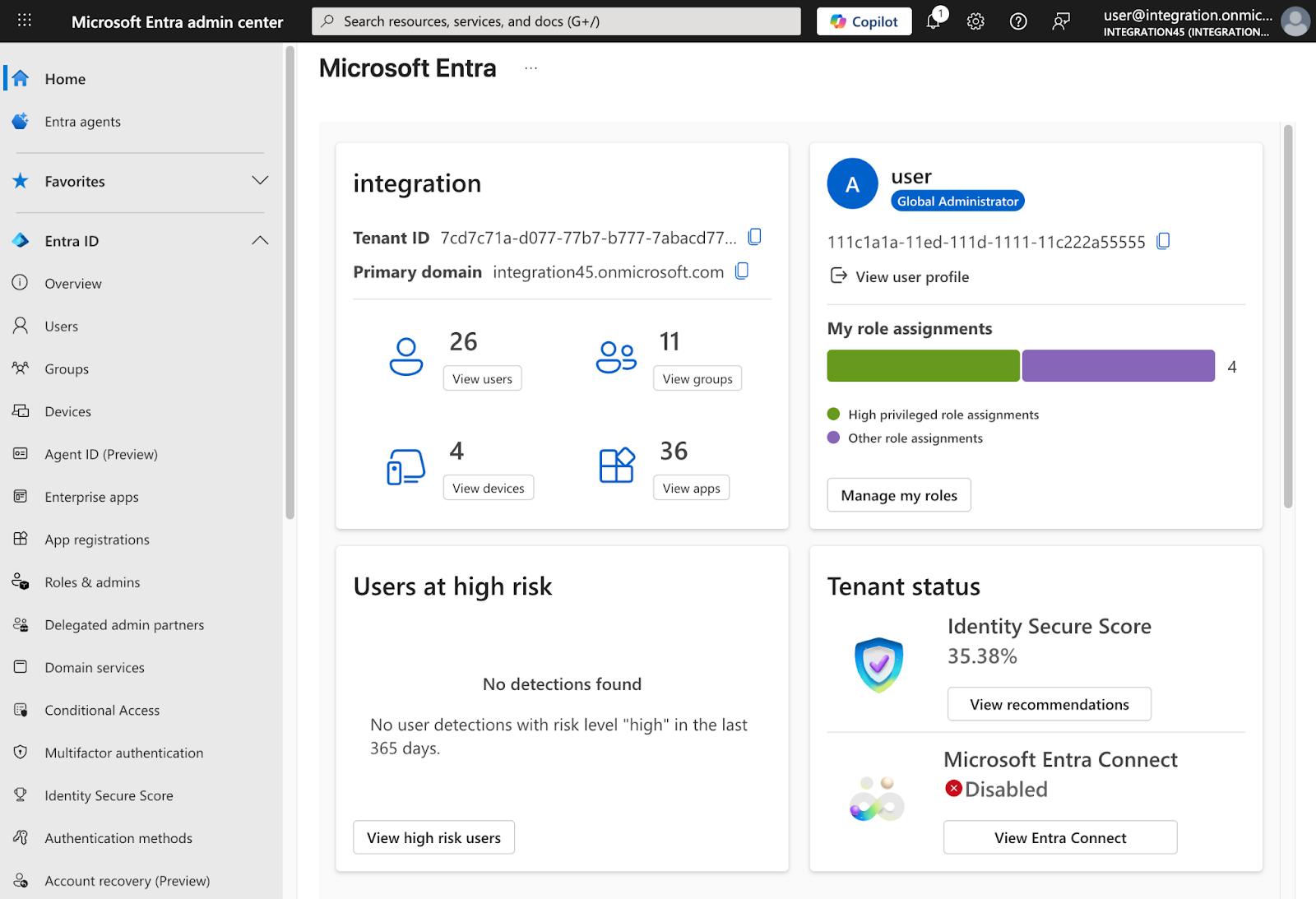 Centro de administración de Microsoft Entra