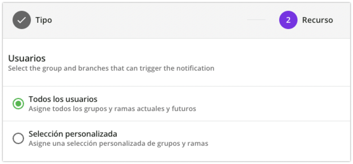 Selección de recursos para un filtro de desencadenante