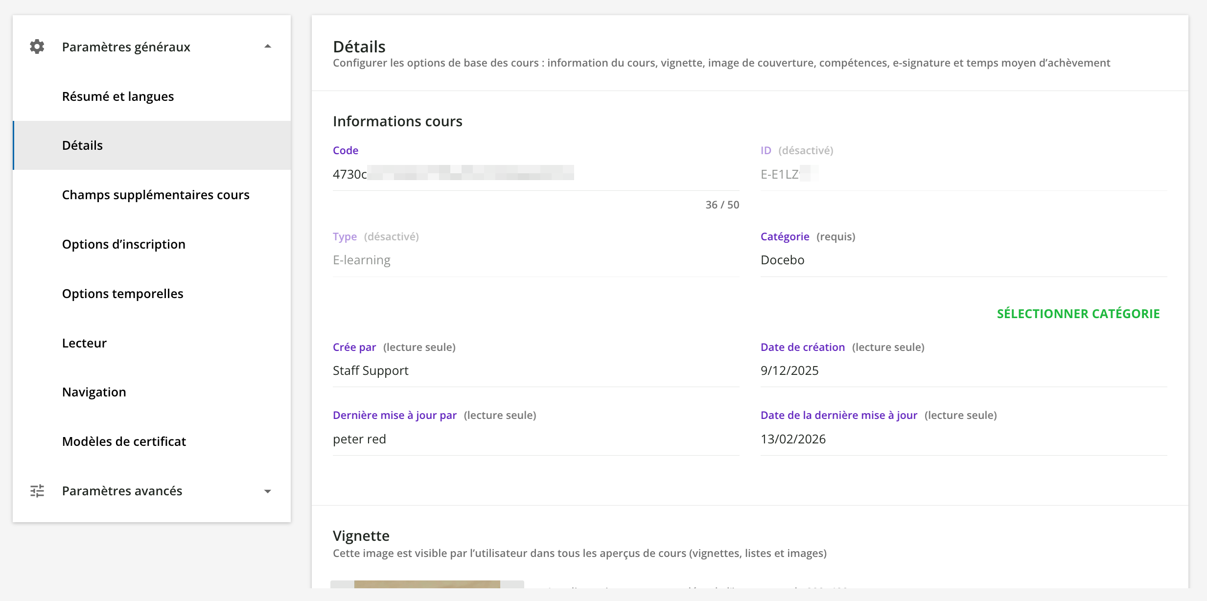 Détails sur le cours.