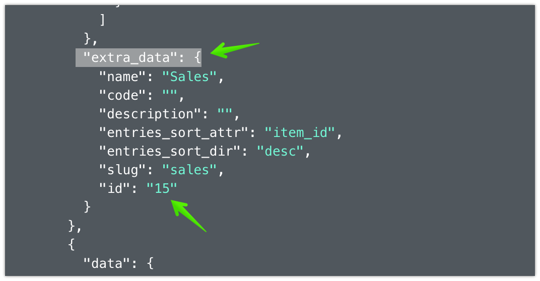 Campo extra data e ID