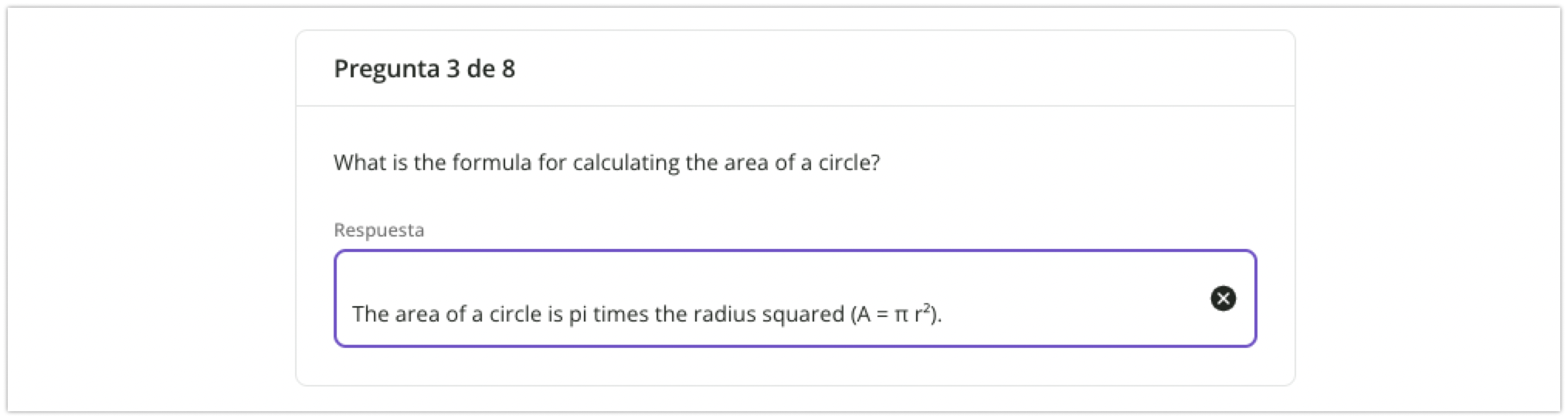 Pregunta de texto ampliado
