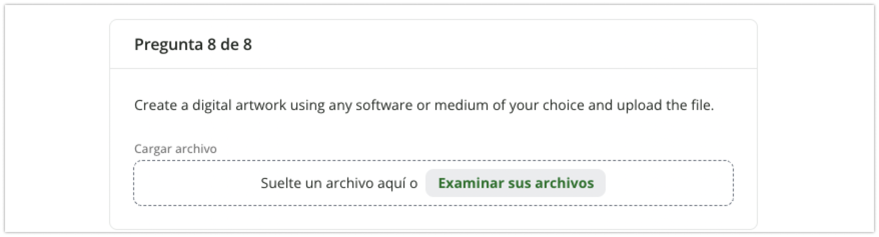 Pregunta de carga de archivos