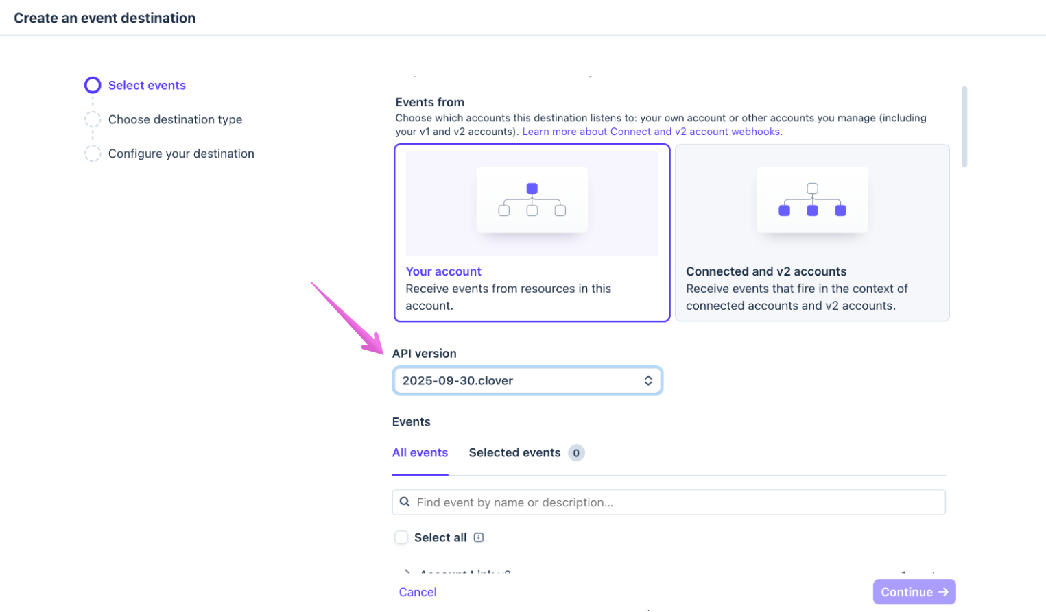 Selecting the latest API version