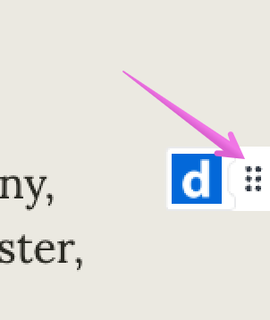 The companion icon's grab handle