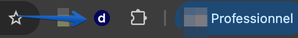 L’icône de Companion dans le barre d’outils du navigateur