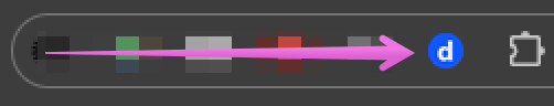 The Companion icon, seen in the browser's toolbar