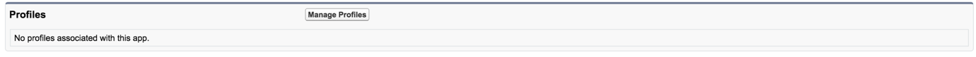 No profiles have been associated