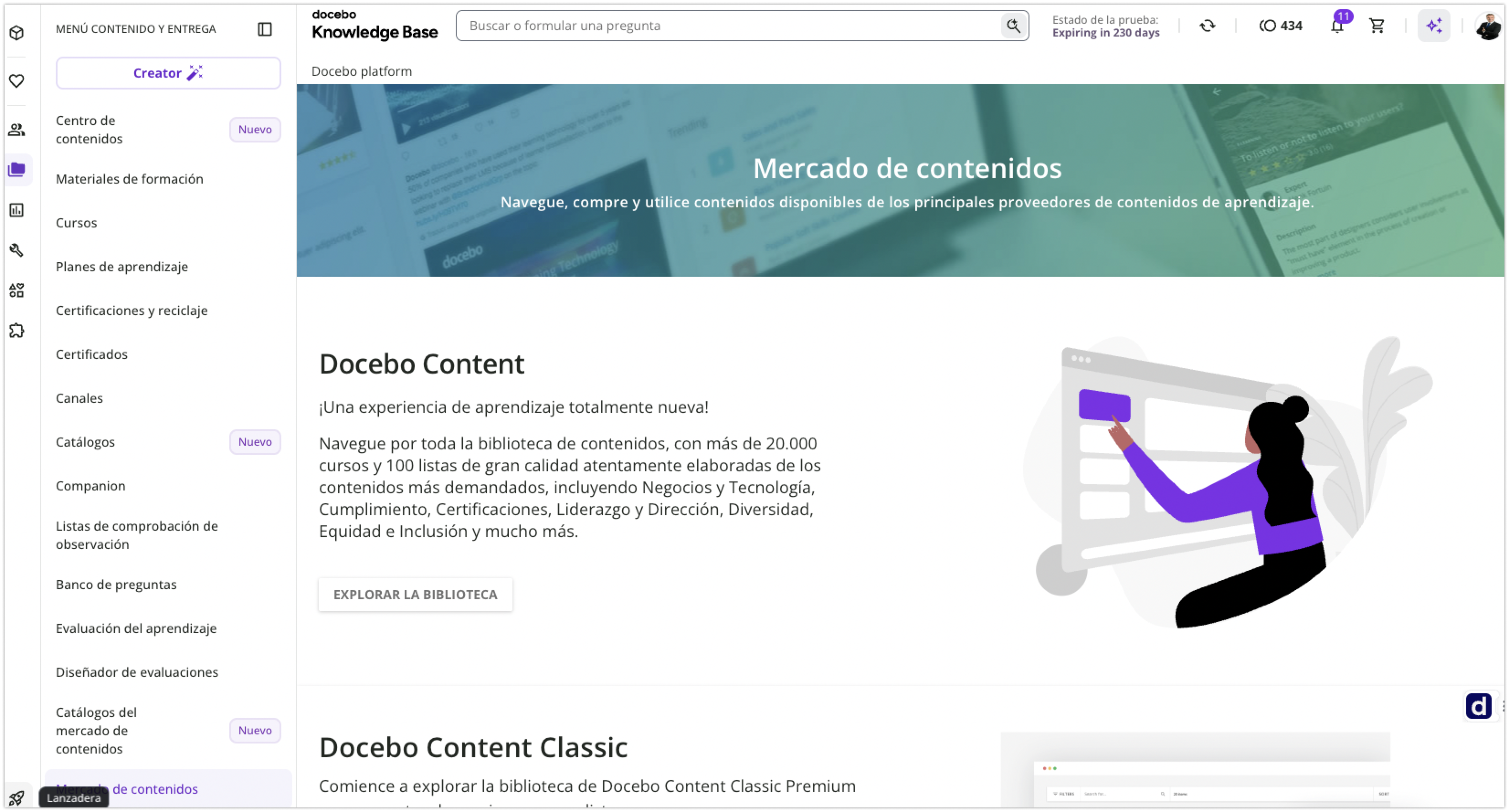 Área Mercado de contenidos