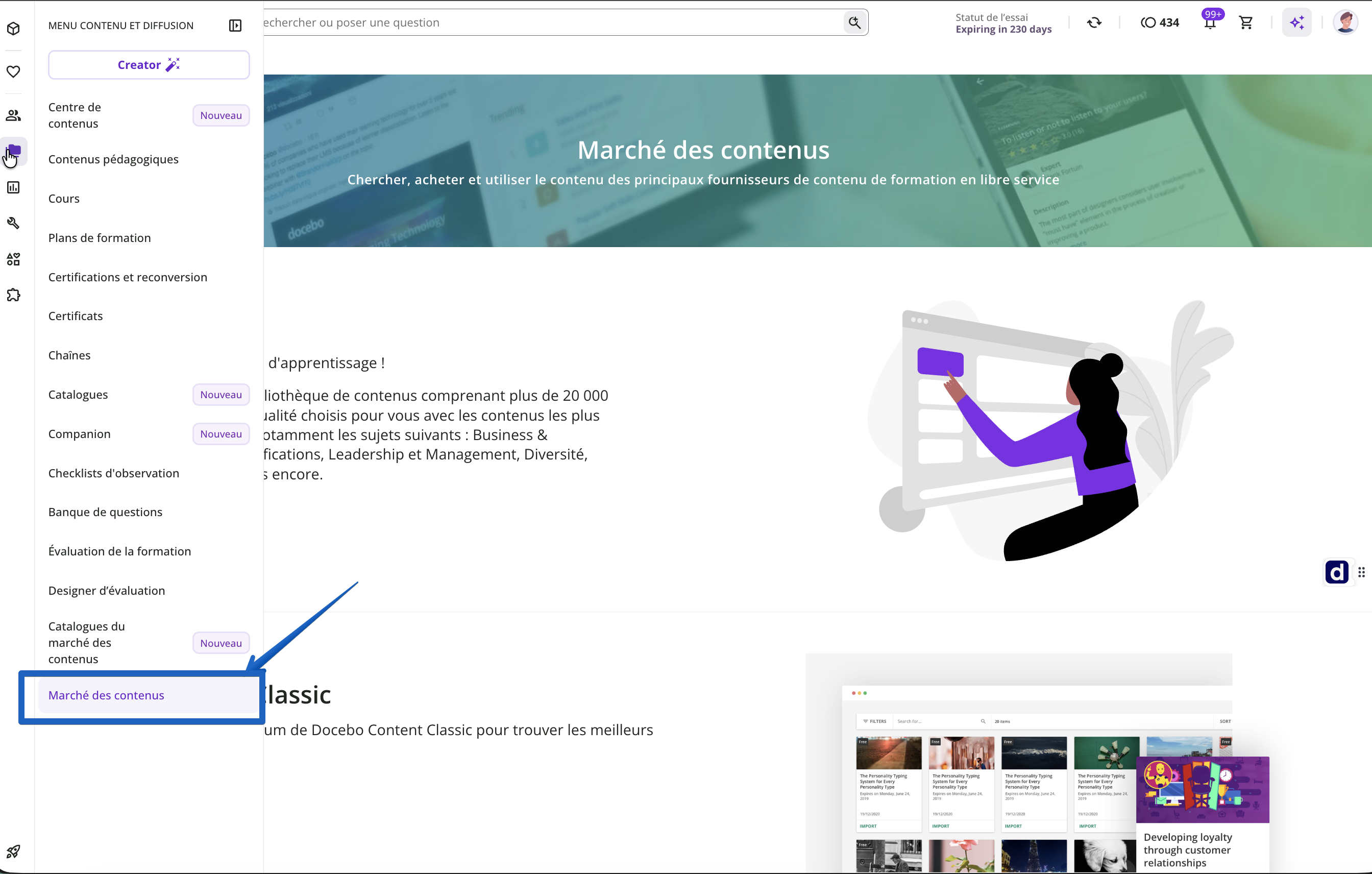 Marché des contenus